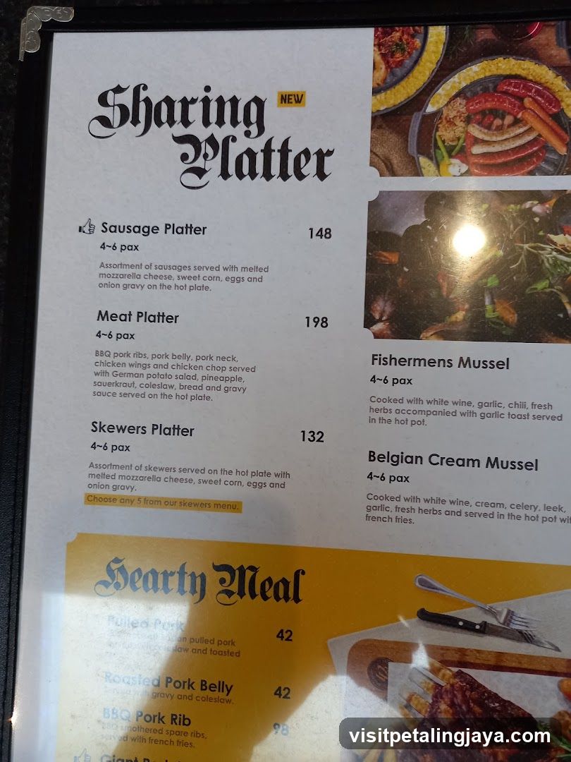 Sharing Platter Menu