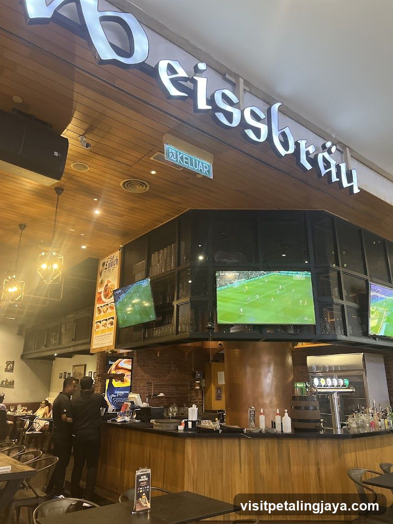 Brewery Interior with Bar and Screens