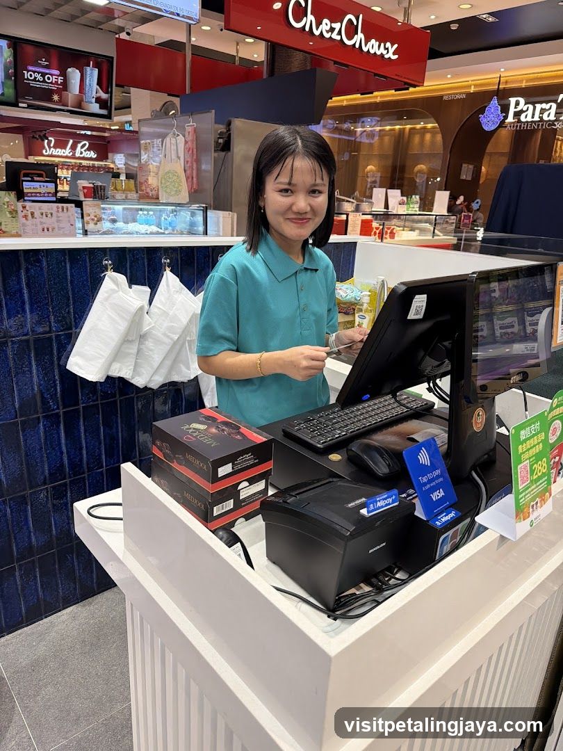 Cashier at Counter
