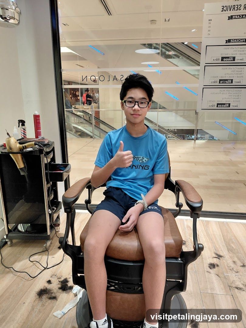 Barber Shop Interior with Customer