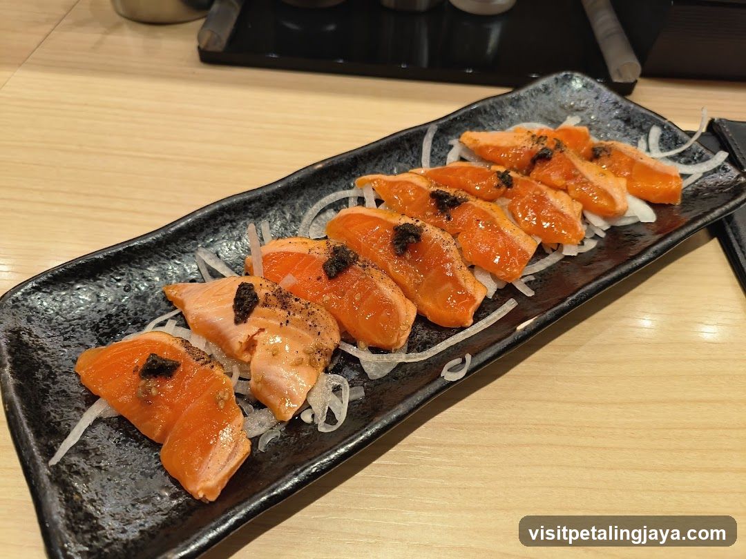 Sashimi Platter with Salmon and Caviar