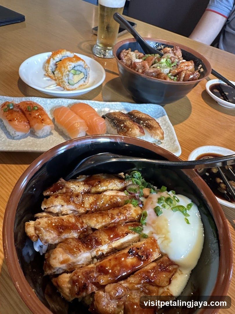 Japanese Restaurant Meal Spread