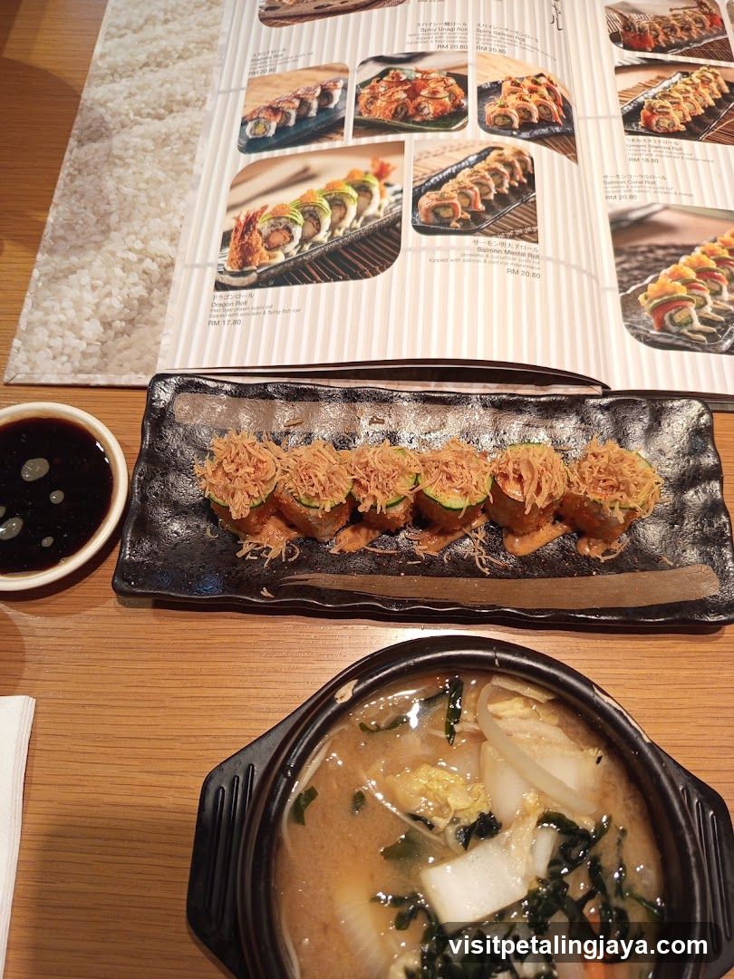 Sushi and Soup Meal