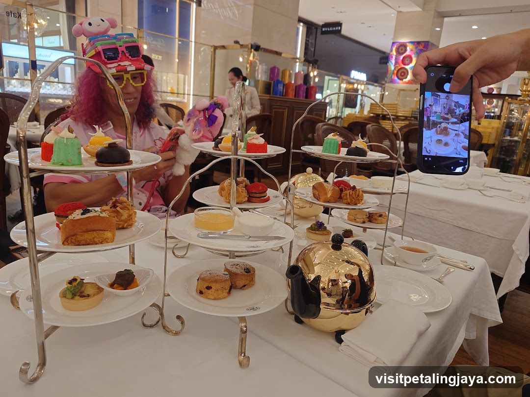 Afternoon Tea Setup with Pink-Themed Decor