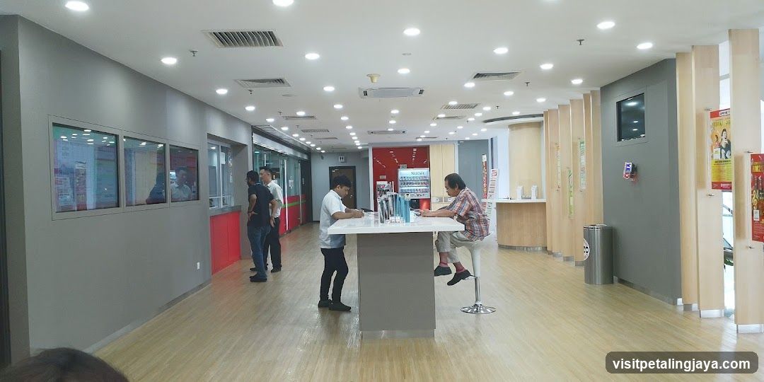 Interior of a modern service center or cafe