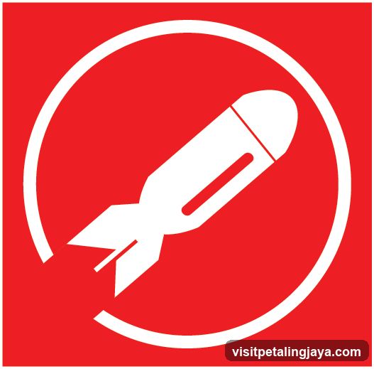 Rocket Icon on Red Background