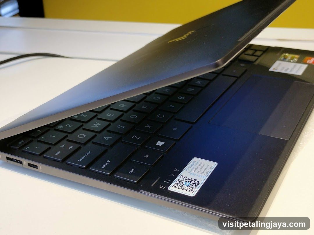 Laptop on white surface