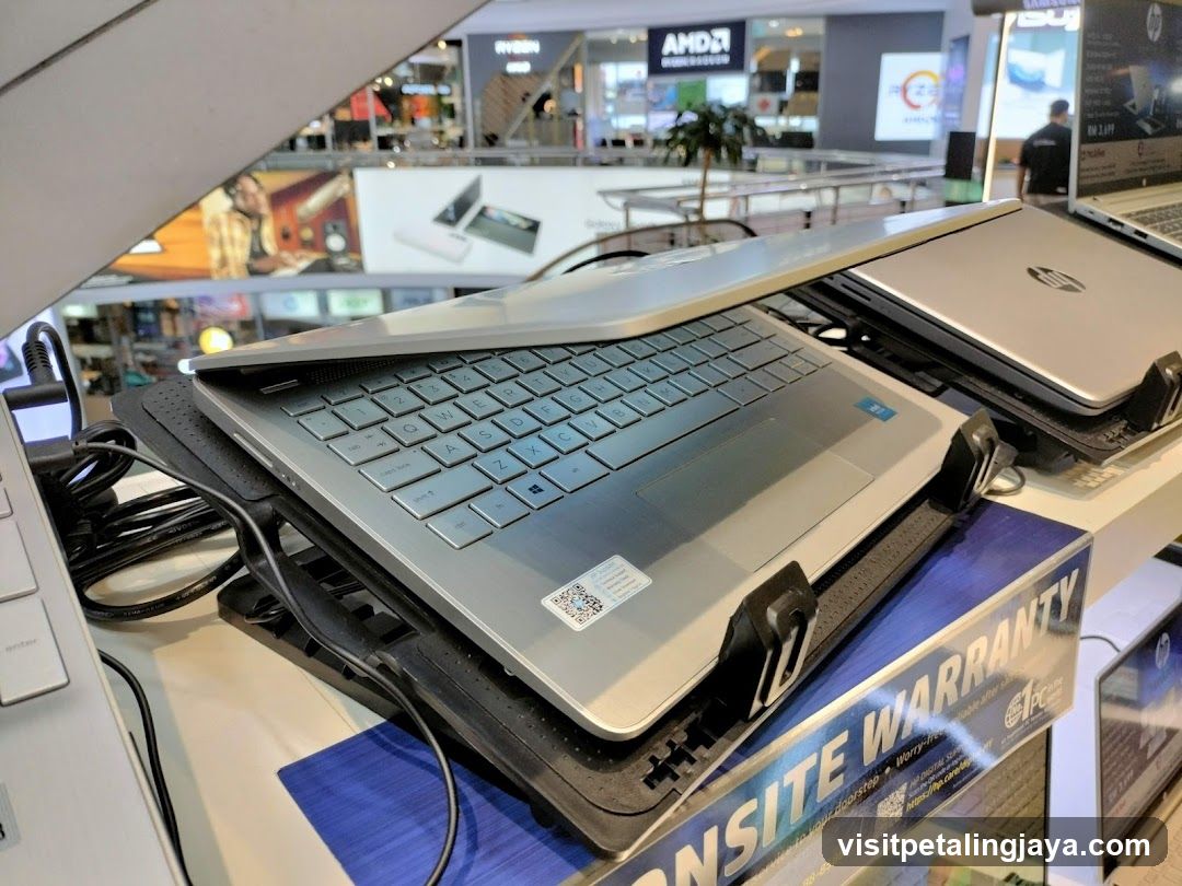 Laptop Display in Mall