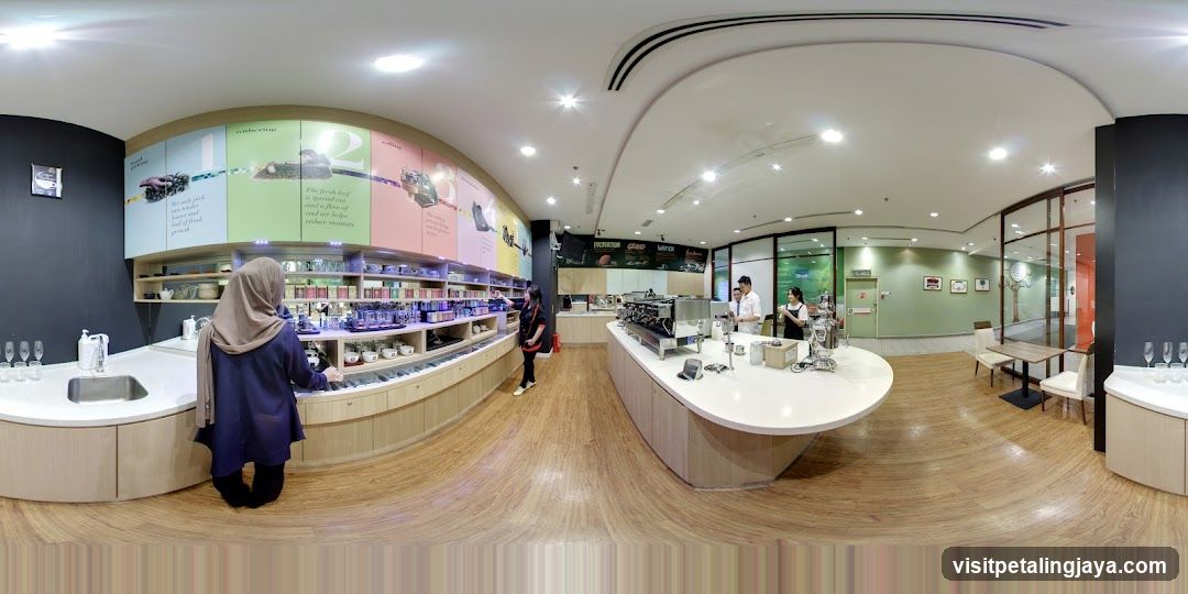 Interior of a modern cafe or coffee shop