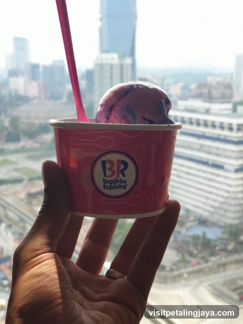 Baskin Robbins Ice Cream Cup with City View
