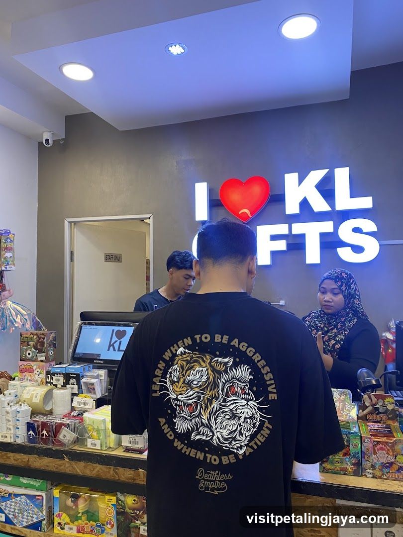 Store Interior with Staff and Customer
