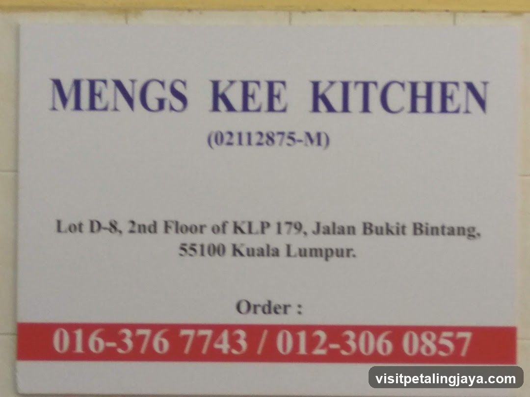 Mengs Kee Kitchen Business Card