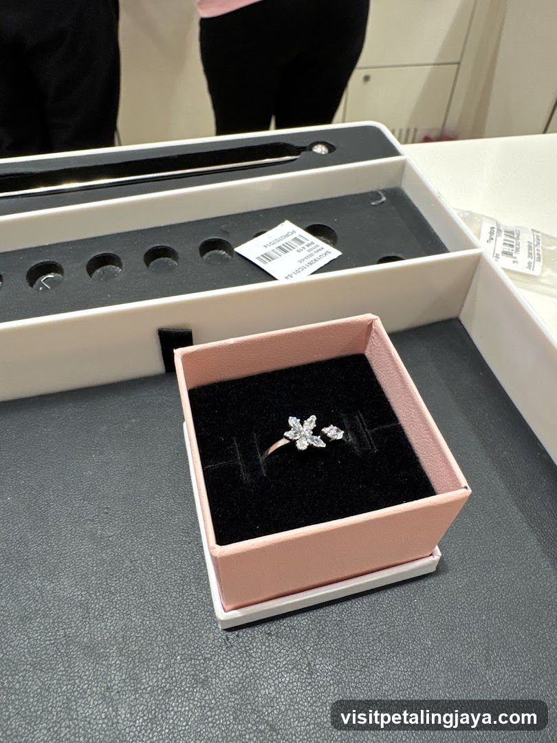 Jewelry Display with Ring in Pink Box