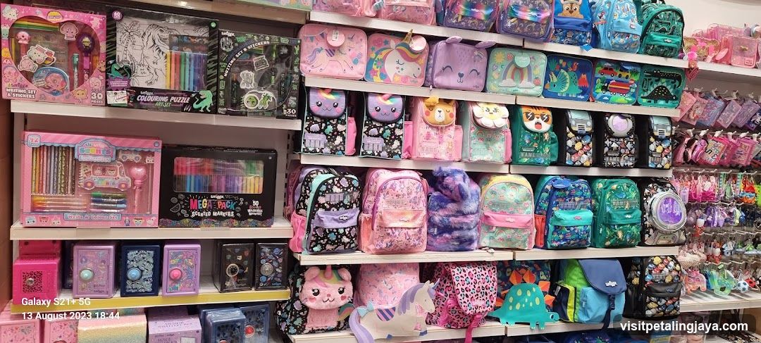 Children's Stationery and Backpack Display
