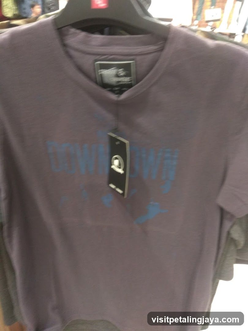 Purple T-Shirt with 'DOWN' Graphic
