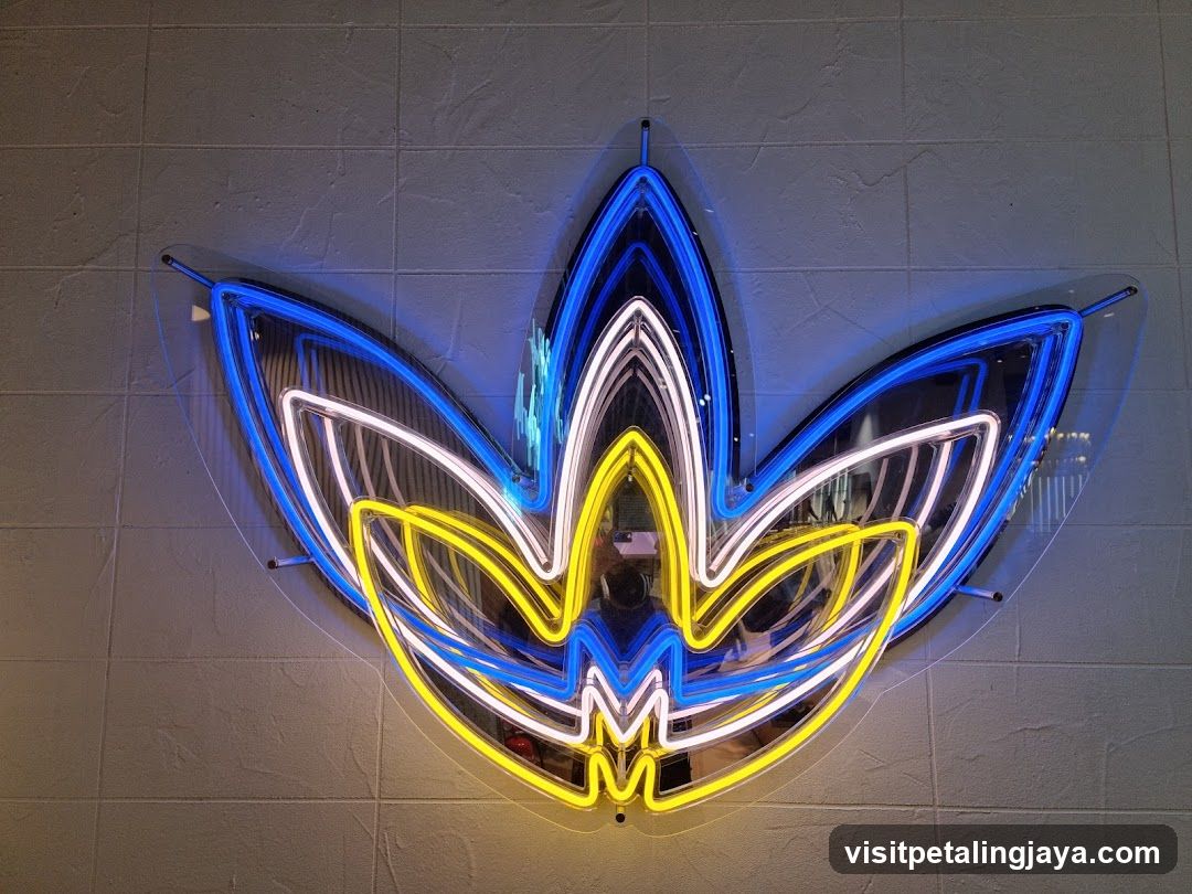 Neon Adidas Trefoil Sign