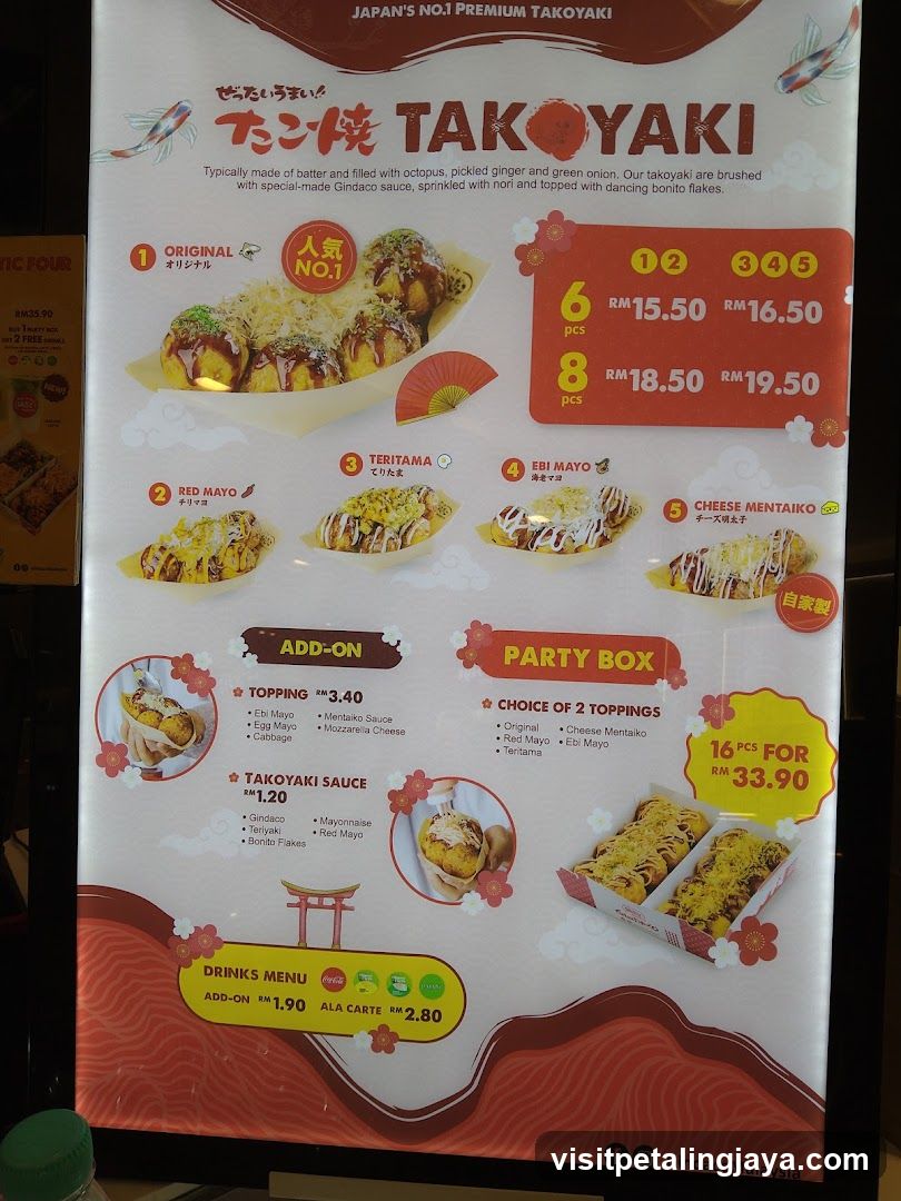 Takoyaki Menu Board