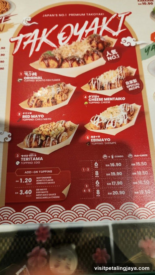 Takoyaki Menu Board