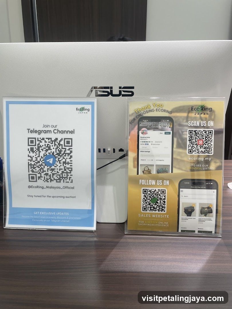 EcoRing Malaysia QR Promotional Display