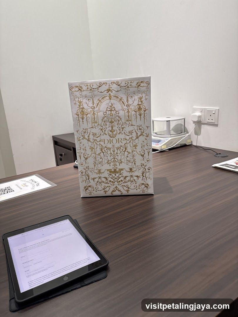 Dior Gift Box on Table