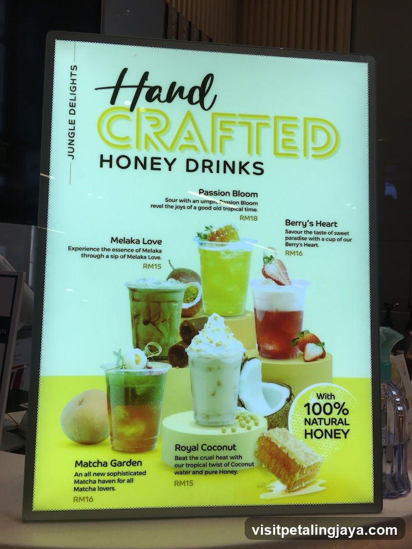 Hand Crafted Honey Drinks Menu Board