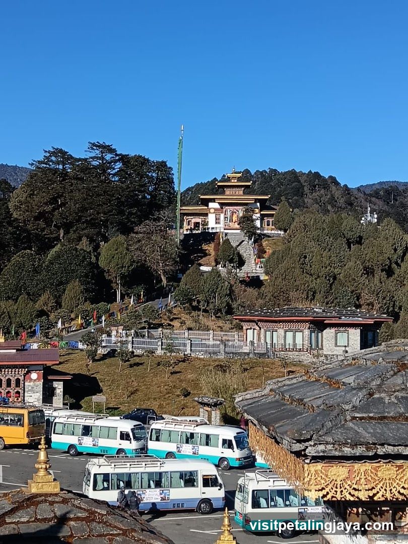 Bhutan Temple and Buses