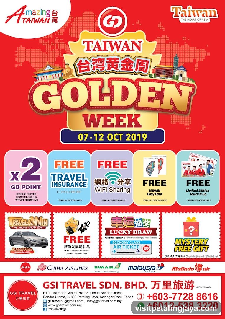 Taiwan Golden Week Promotion Flyer