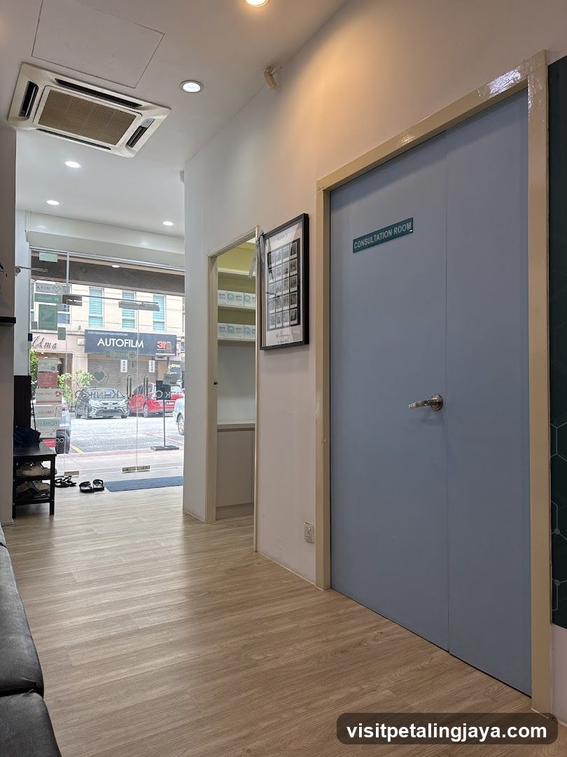 Interior Hallway with Shop Entrance