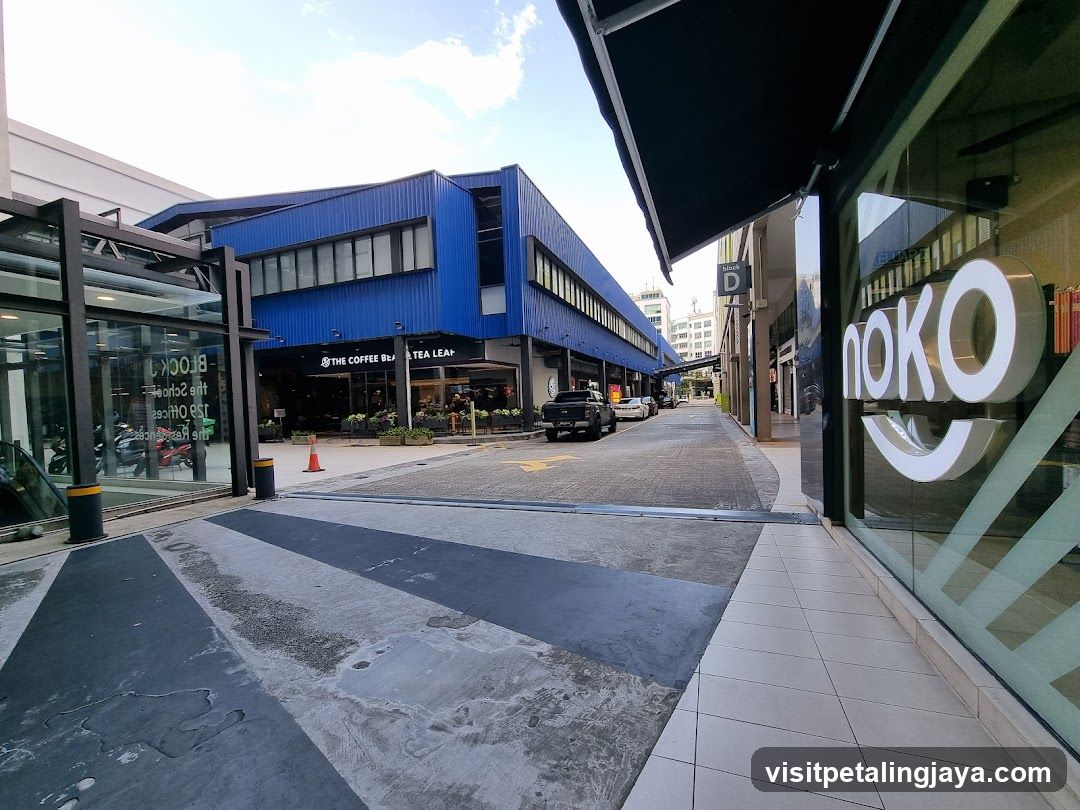 Street View with Shops and Buildings
