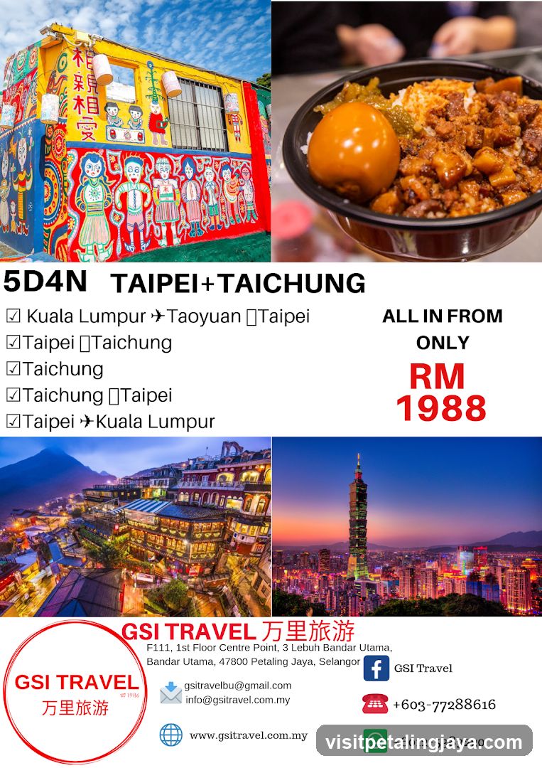 5D4N TAIPEI+TAICHUNG Travel Package