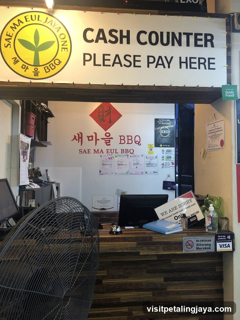 Sae Ma Eul BBQ Cash Counter