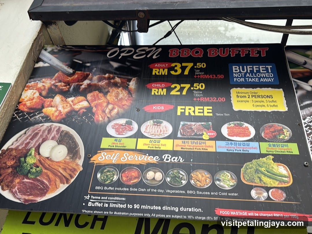 BBQ Buffet Menu Board