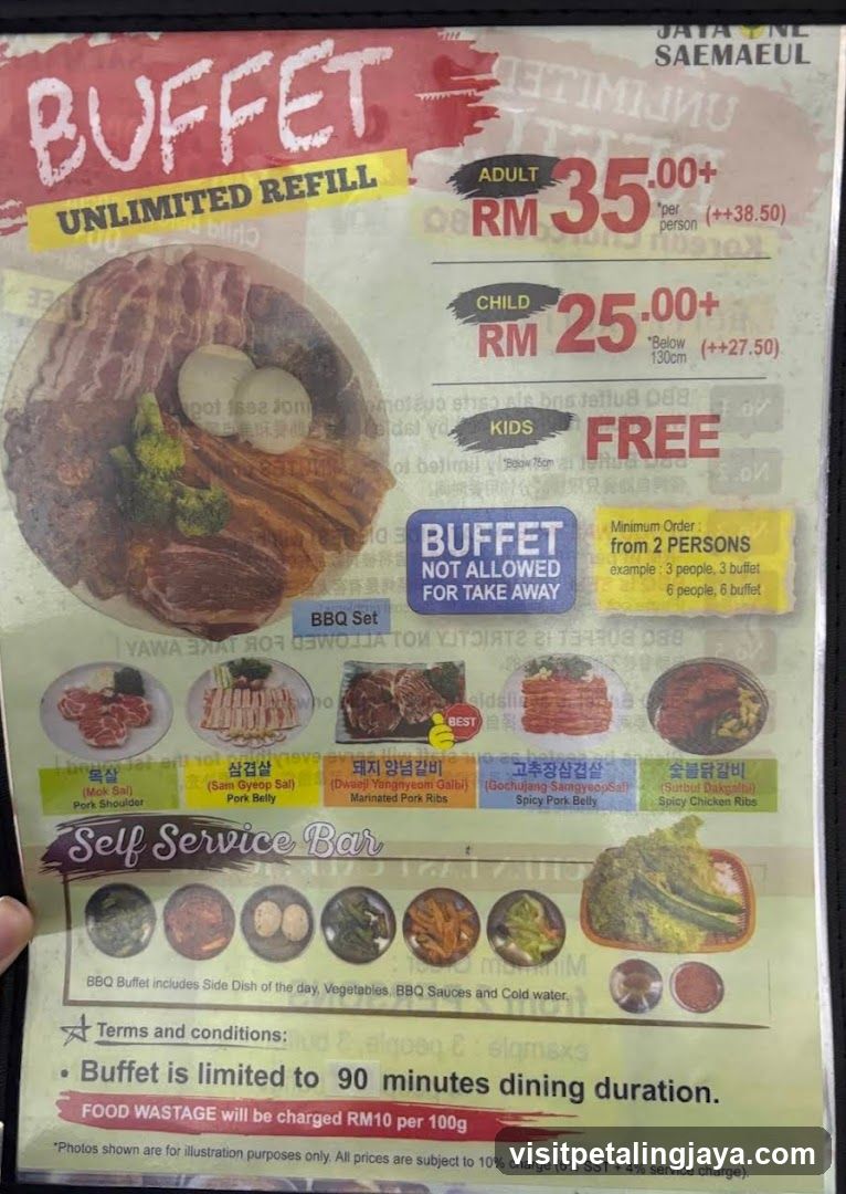 Buffet Menu - Jaya Saemaeul