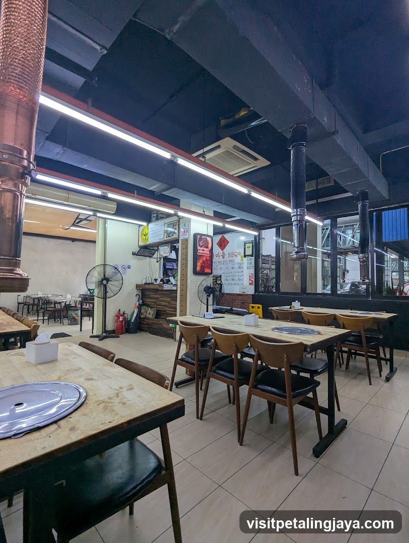 Restaurant Interior with Tables and Chairs