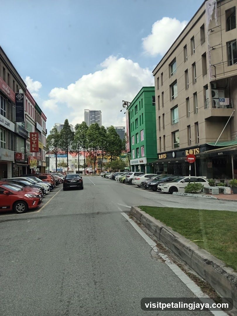 Street View with Shops and Cars