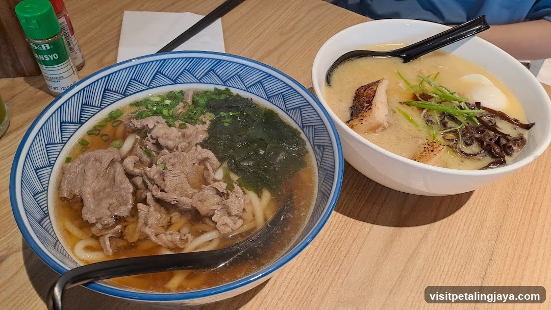 Ramen Bowls on Wooden Table