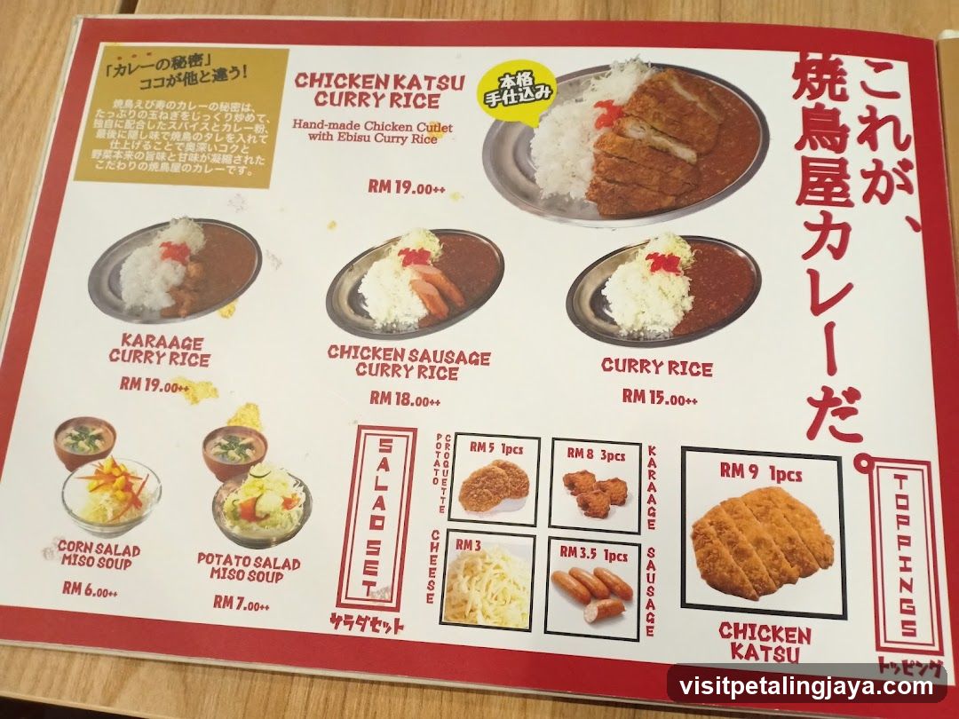 Chicken Curry Rice Menu Board