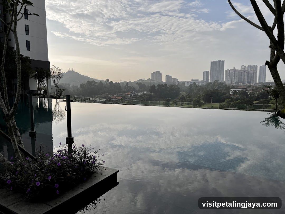 Infinity Pool View at Dusk