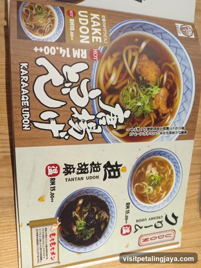 Udon Menu Board