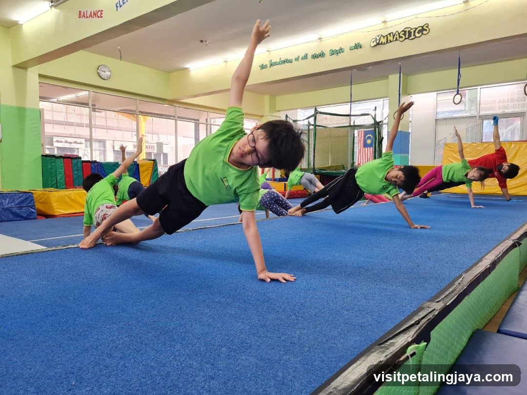 Gymnastics Class in Progress