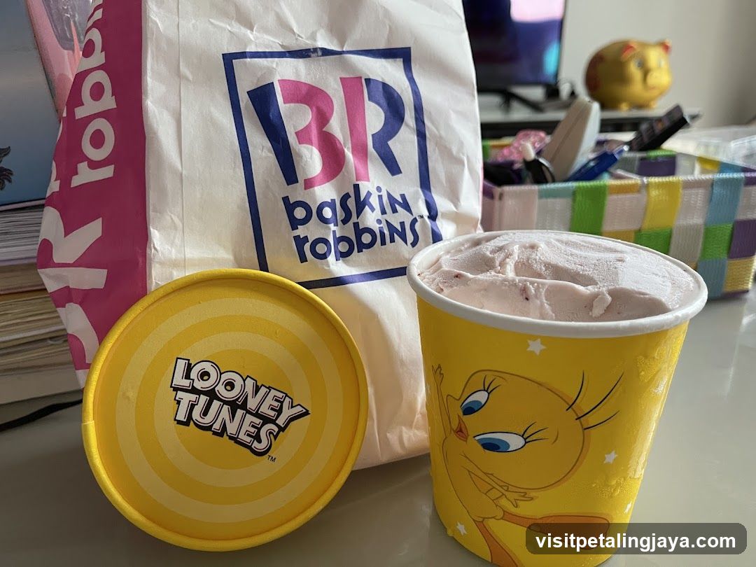 Baskin Robbins Ice Cream with Tweety Bird Cup