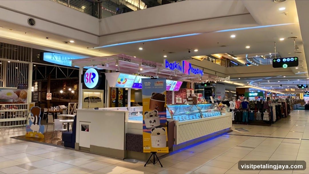 Mall Interior with Food and Retail Stalls