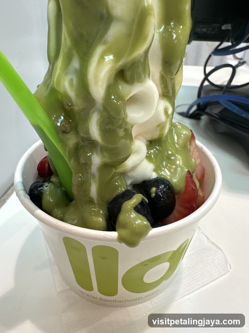 Matcha Frozen Dessert with Berries