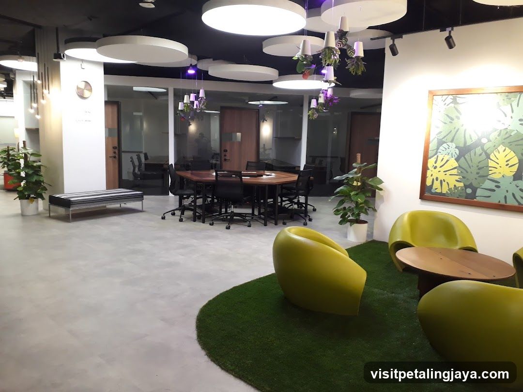 Modern Office Interior with Lounge Area