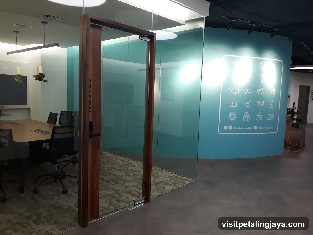 Modern Office Interior with Glass Partition
