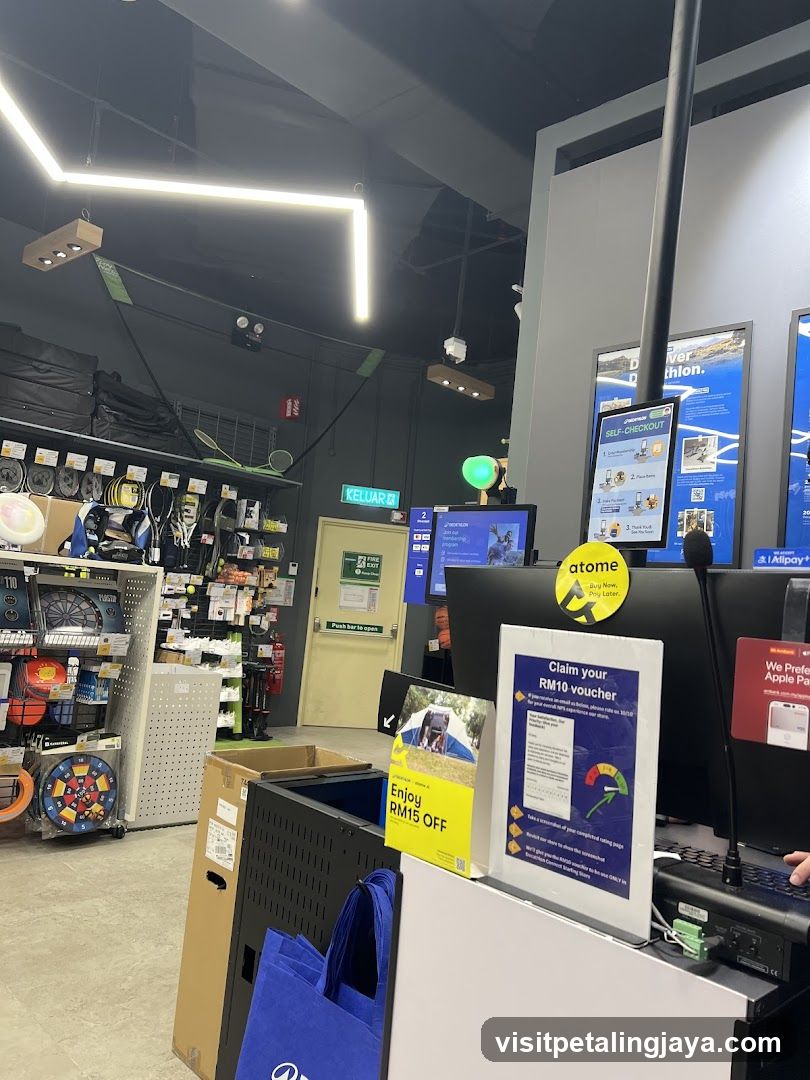 Store Interior with Checkout Area and Product Displays