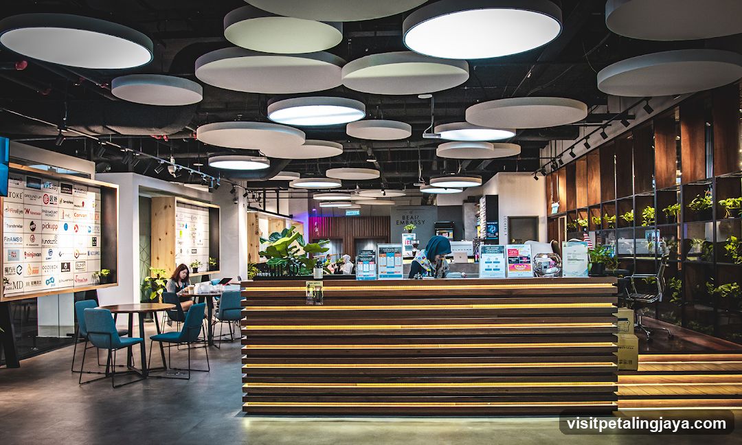 Modern Office Interior with Reception Desk