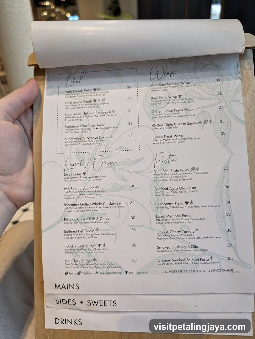 Restaurant Menu Page