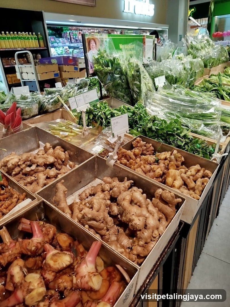 Fresh Produce Display in Grocery Store