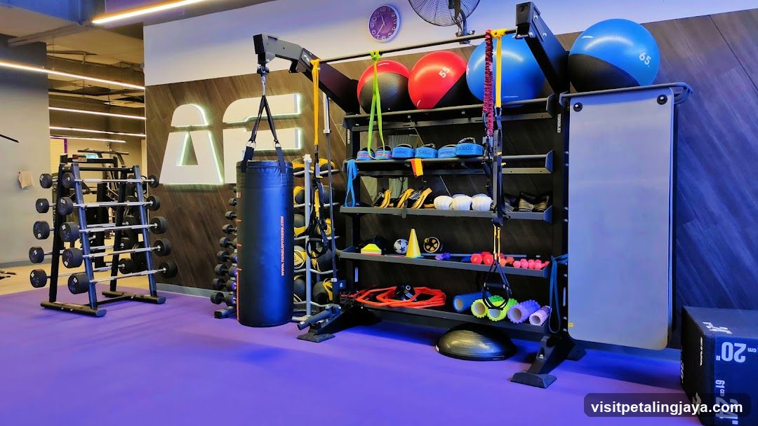 Gym Interior with Equipment